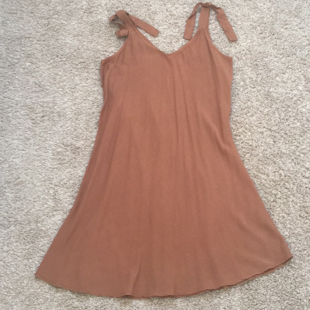 Small, brown, knee length, Italian made dress